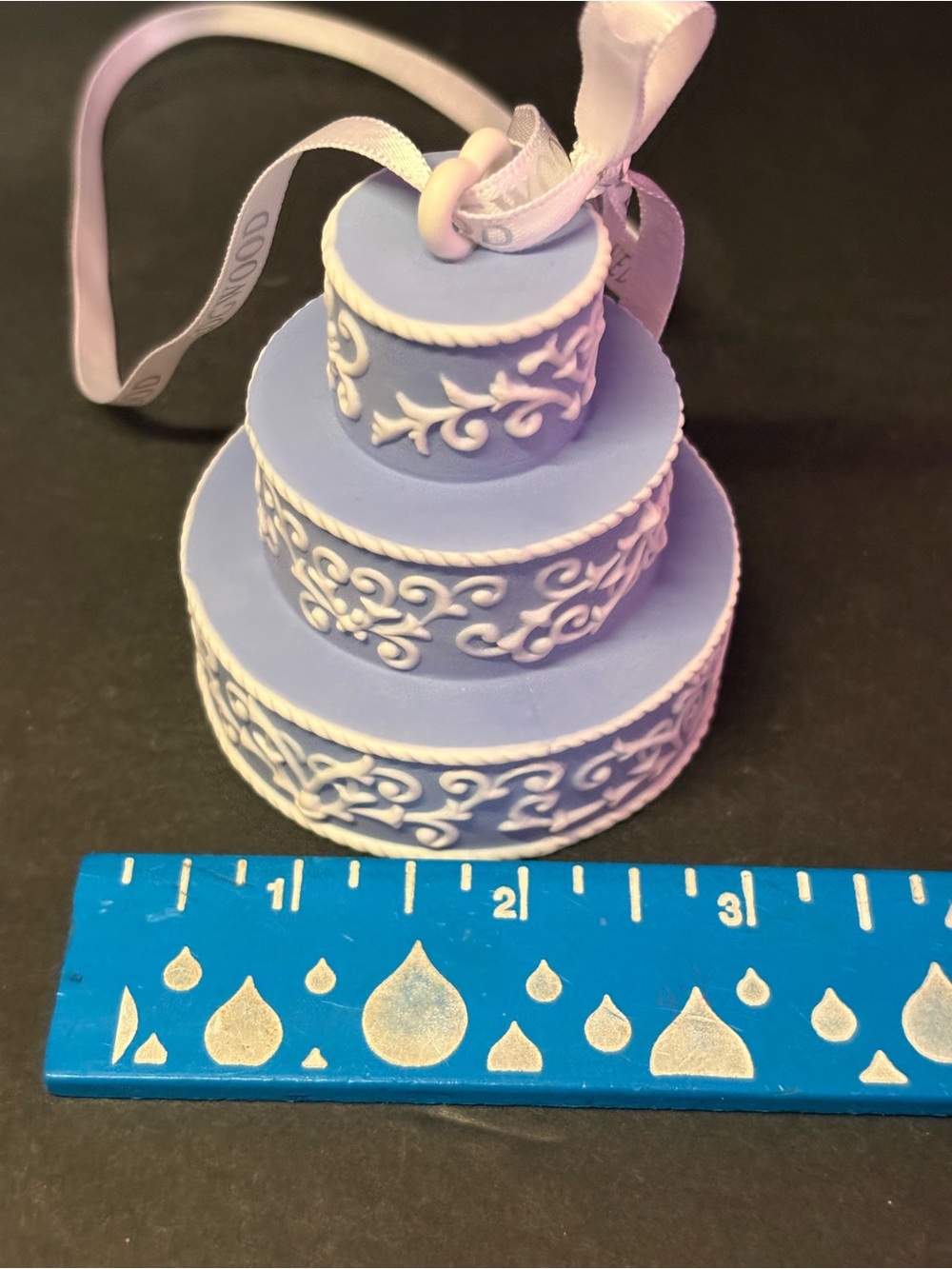 Wedgwood Our First Christmas Wedding Cake Ornament Jasperware - Picture 5 of 8